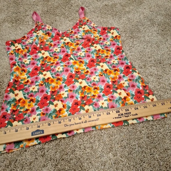 Ruby Ribbon Heritage Cami Womens 36 FLORAL BLOOMS Tank Adjustable #1798 Flowers - Picture 3 of 9
